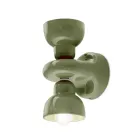 Wandleuchte aus Keramik mit 2 Lichtern, hergestellt in Italien – Berimbau Viadurini