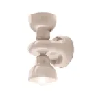 Wandleuchte aus Keramik mit 2 Lichtern, hergestellt in Italien – Berimbau Viadurini