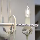 Wandleuchte aus handbemalter Keramik und lackiertem Messing - Sanremo Viadurini