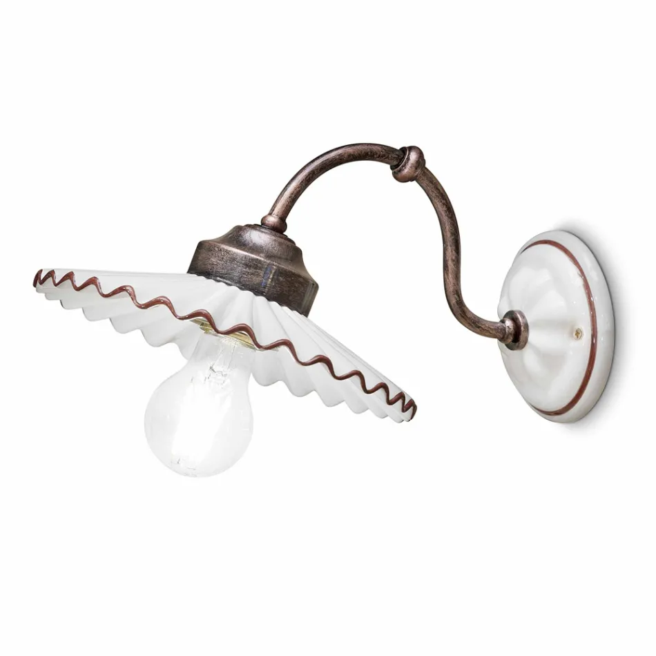 Wandlampe aus Keramik hochglänzend Ferroluce Viadurini