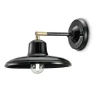 Wandleuchte aus schwarzer Keramik und Eisen im industriellen Vintage-Design - Bew Viadurini