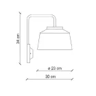 Wandleuchte aus Metall und handgefertigter Keramik mit doppelter Öffnung - 50er Jahre Viadurini