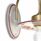 Wandleuchte im Vintage-Design aus Eisen und handbemalter Keramik - Asti Viadurini