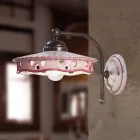 Vintage Eisen Keramik Wandleuchte handgefertigt perforiert - Alessandria Viadurini