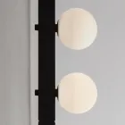 Design-Wandleuchte aus schwarzem Aluminium mit Kugeln und Strahlern - Exodus Viadurini