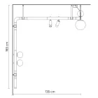 Design-Wandleuchte aus schwarzem Aluminium mit Kugeln und Strahlern - Exodus Viadurini