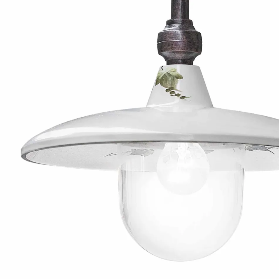 Wandleuchte aus Aluminium und handbemaltem klassischem Design - Campobasso Viadurini