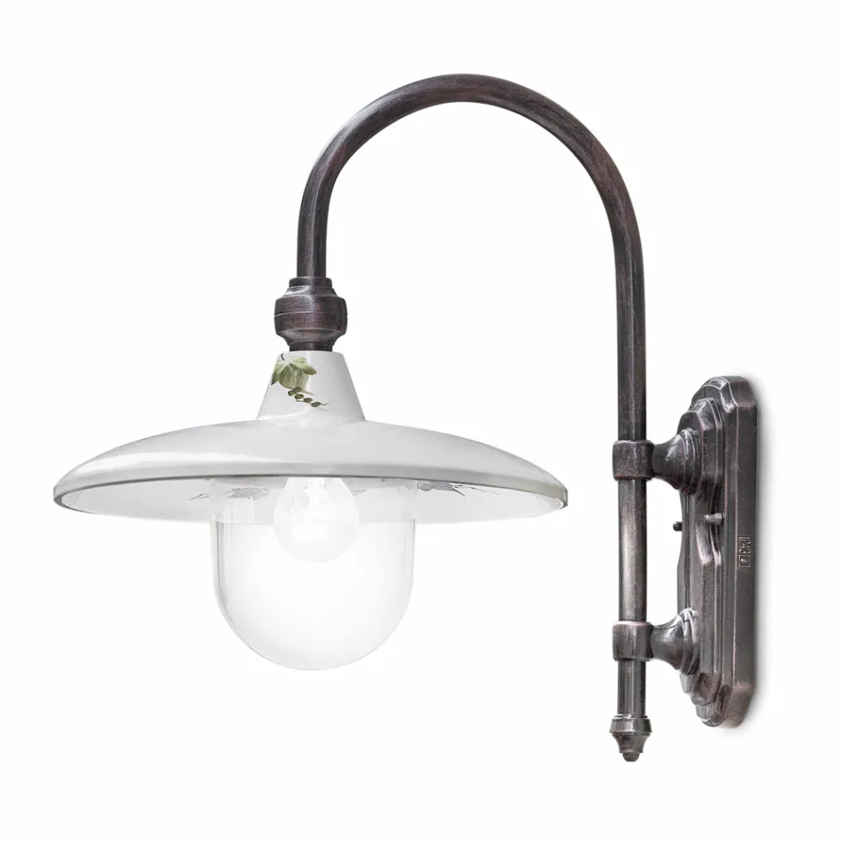 Wandleuchte aus Aluminium und handbemaltem klassischem Design - Campobasso Viadurini