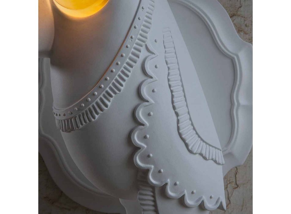 Wandleuchte in mattweißer Keramik Modernes italienisches Design - Tucano Viadurini