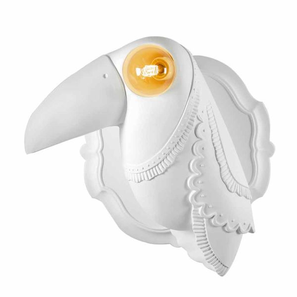 Wandleuchte in mattweißer keramik modernes italienisches design - tucano