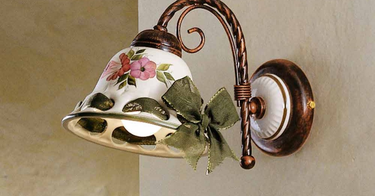 Applique En Céramique Vietnam - Décorée Main Fleurs Roses - Made In Italy - E14