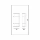 Vintage Wandleuchte mit 2 Lichtern aus Messing und Plexiglas - Quadro von Il Fanale Viadurini
