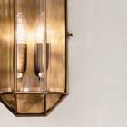 Handgefertigte Wandlampe aus Glas und Messing 1 oder 2 Lichter - Bound von Il Fanale Viadurini