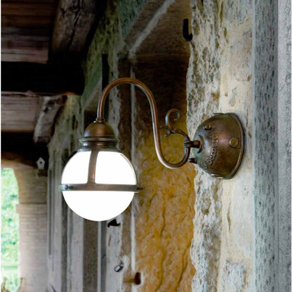 Wandlampe aus messing und glas cimosa von aldo bernardi
