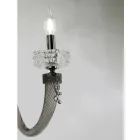 Klassische Wandlampe 2 Lichter Handgefertigtes Luxusglas Made in Italy - Saline Viadurini