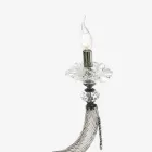 Klassische Wandlampe 2 Lichter mundgeblasenes Glas und florale Details - Bluminda Viadurini