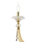 Klassische Wandlampe 2 Lichter mundgeblasenes Glas und florale Details - Bluminda Viadurini