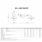 Applique mit King Lear Glas in Kupfer, Aluminium und Messing Viadurini