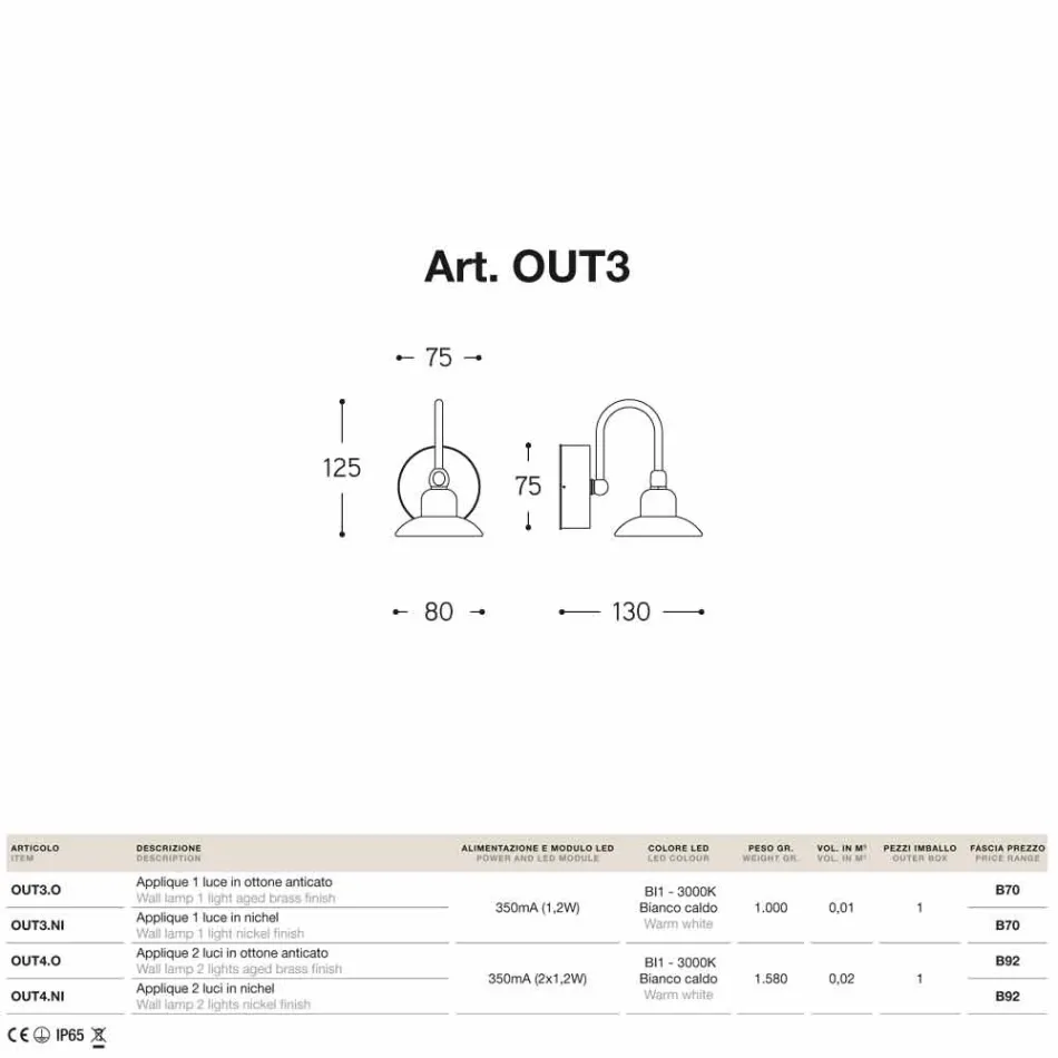 Einbauaußen ein Bugatti Licht von Aldo Bernardi Viadurini