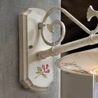 Klassische handbemalte und dekorierte Außenwandleuchte aus Aluminium - Genua Viadurini