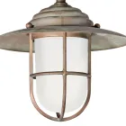 Elfico Außenwandleuchte aus Messing, Opalglas und Schutzart IP44 Viadurini