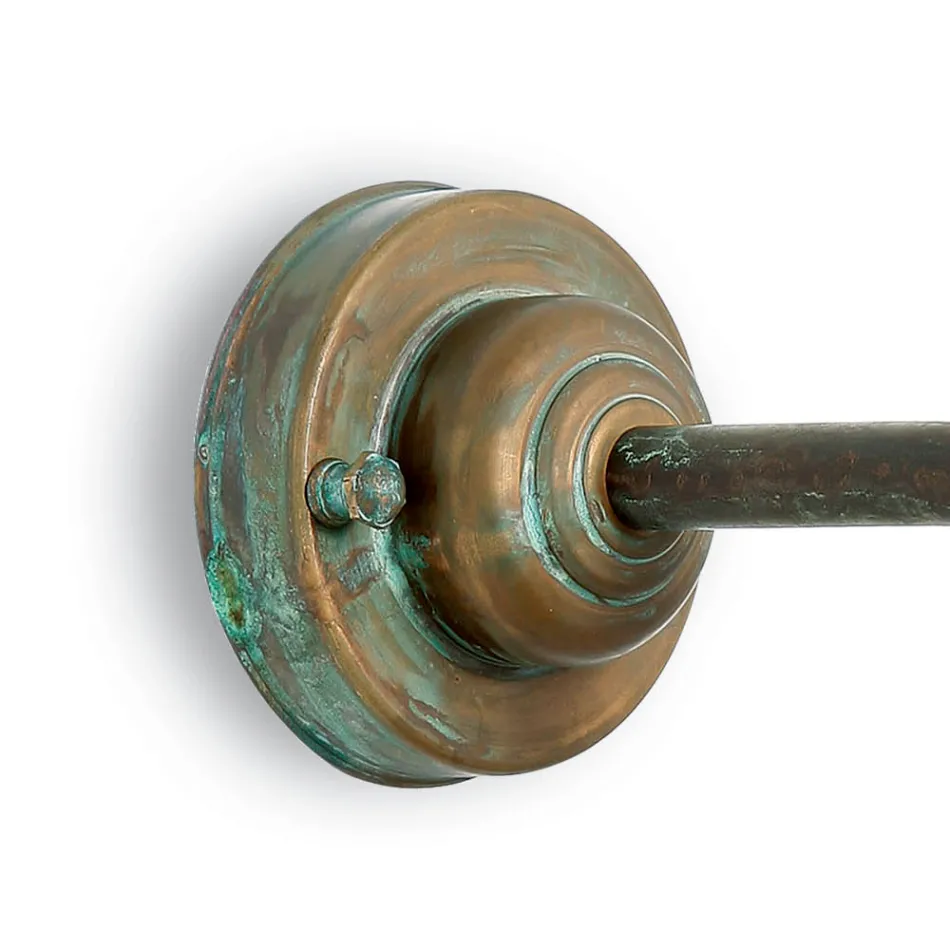 Außenwandleuchte aus Messing, Opalglas und Schutzart IP44, hergestellt in Italien – Drago Viadurini