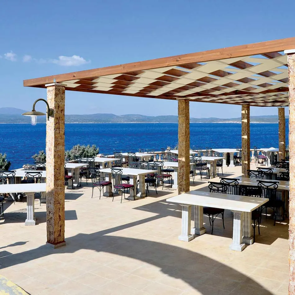 Außenwandleuchte aus Messing, Opalglas und Schutzart IP44, hergestellt in Italien – Drago Viadurini