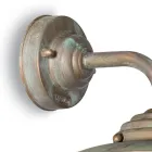 Vintage-Außenwandleuchte aus Messing, Klarglas - Elfico Viadurini