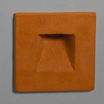 Quadratische Außenwandleuchte, farbiges Terrakotta-Quadrat - Toscot
