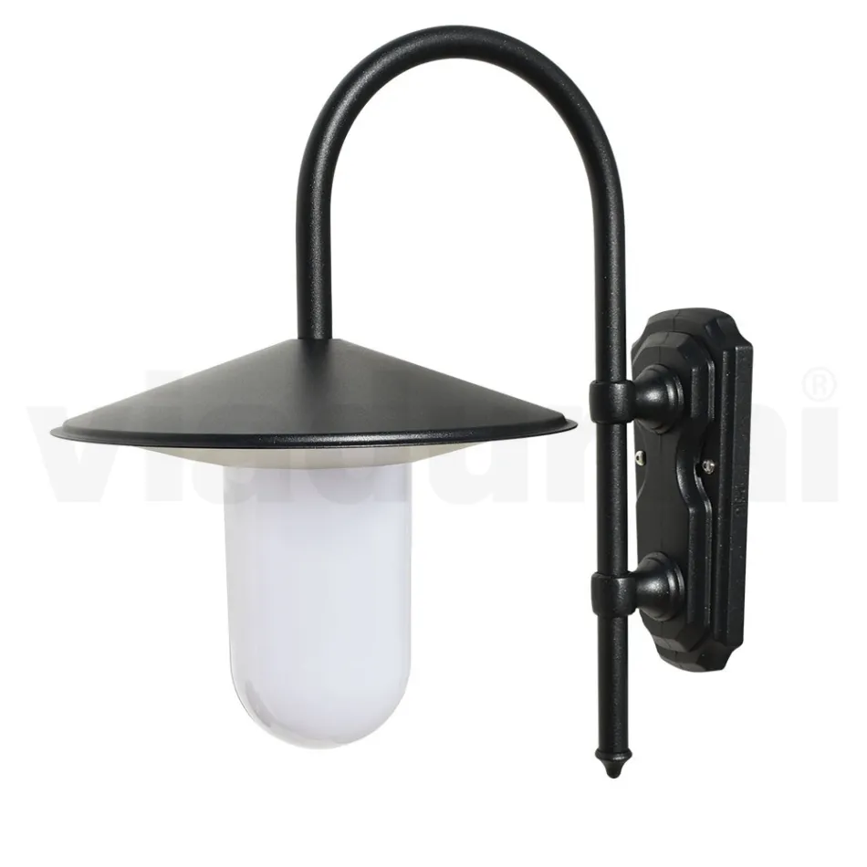 Vintage-Außenwandleuchte aus anthrazitfarbenem Aluminium, hergestellt in Italien – Belen Viadurini