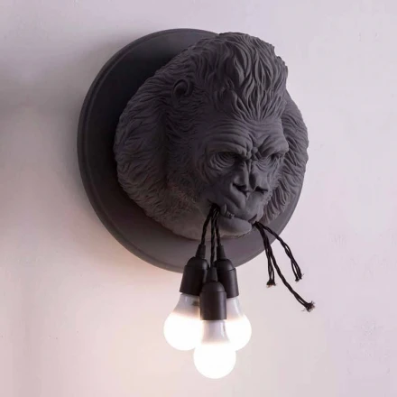 3 Lichter Wandleuchte in Gorilla Ceramic Grey oder White Design - Rillago Viadurini