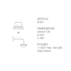 Wandleuchte aus Aluminium und Polyester Made in Italy - Toscot Junction Viadurini