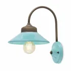 Lichter in farbigen keramischen Wand- und Messing Alice Ferroluce Viadurini