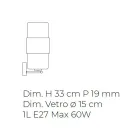 Wandleuchte aus mundgeblasenem Glas in Venedig und Metall - Satomi Viadurini