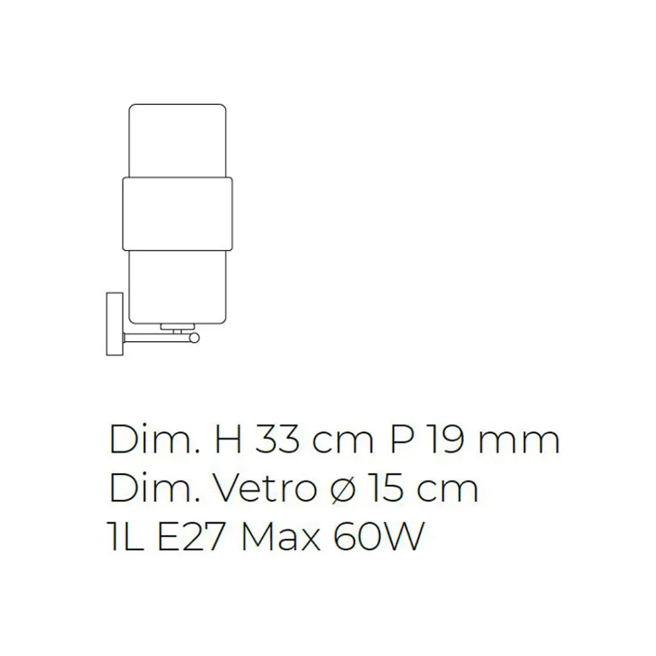 Wandleuchte aus mundgeblasenem Glas in Venedig und Metall - Satomi Viadurini