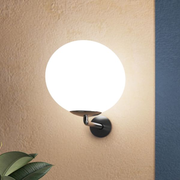 Modernes design mundgeblasene wandleuchte aus venezianischem glas - moon
