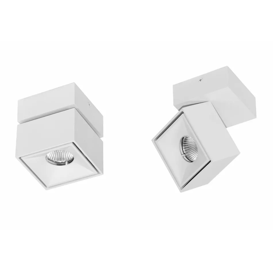 Dekorative LED-Wandleuchte aus weißem oder schwarzem Aluminium für den Innenbereich - Vernon Viadurini