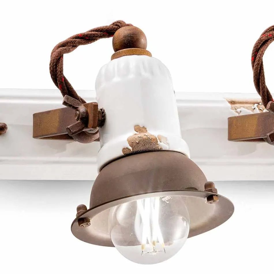 Appliqueentwurf und drei Strahler Keramik und Metall Lacey Viadurini