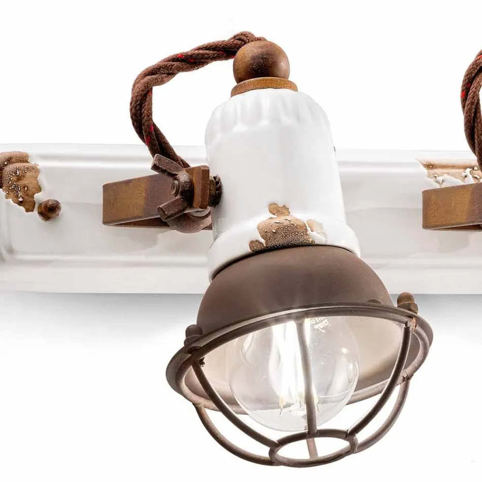 Appliqueentwurf und drei Strahler Keramik und Metall Lacey Viadurini