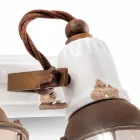 Appliqueentwurf und drei Strahler Keramik und Metall Lacey Viadurini