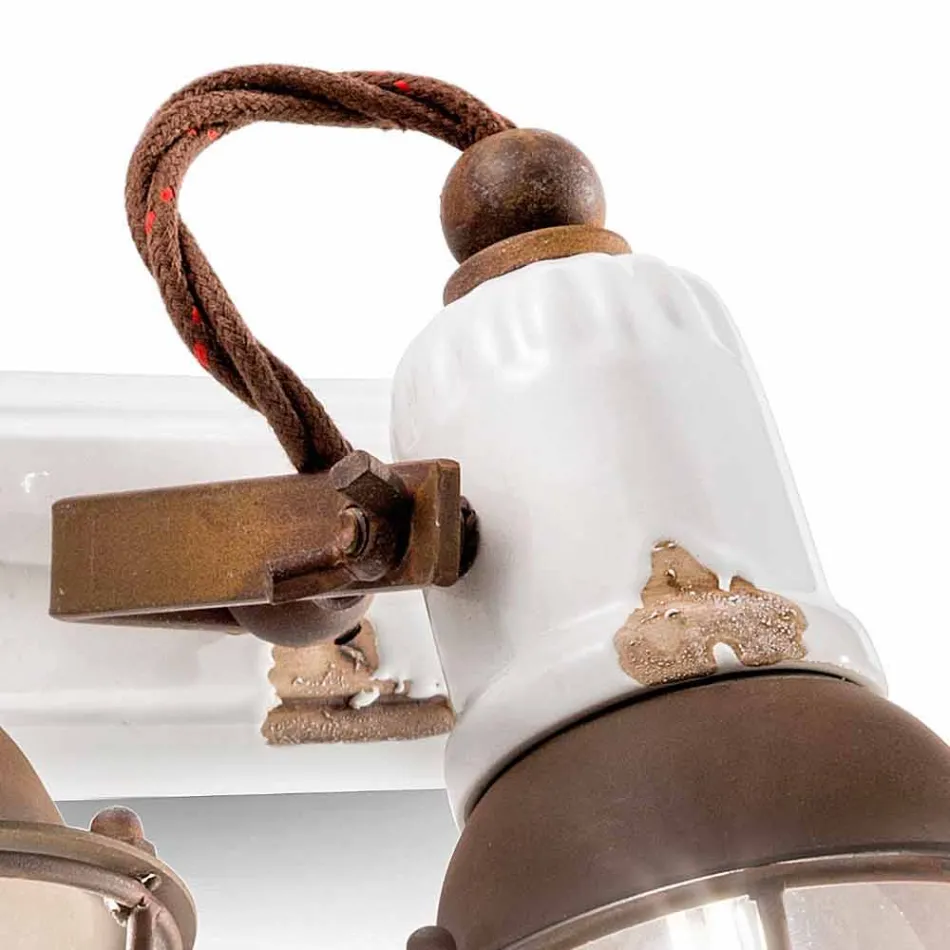 Appliqueentwurf und drei Strahler Keramik und Metall Lacey Viadurini