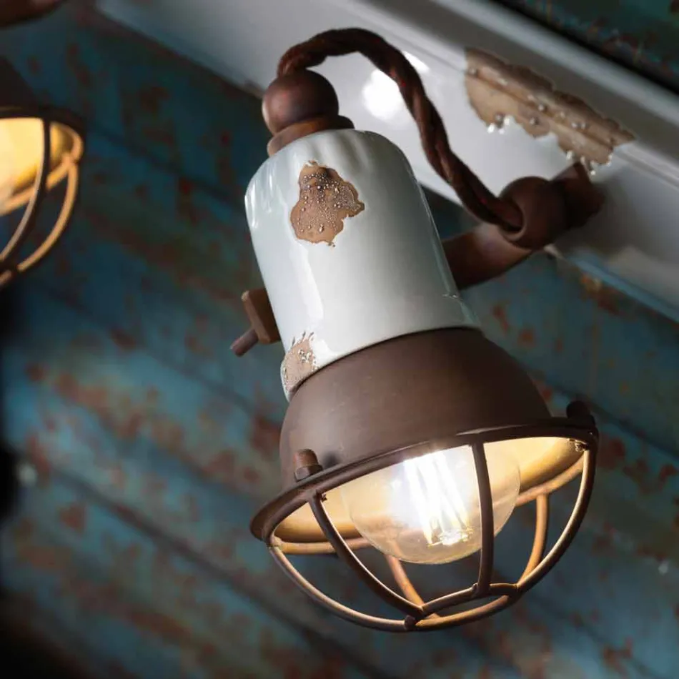 Appliqueentwurf und drei Strahler Keramik und Metall Lacey Viadurini