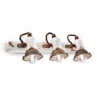 Appliqueentwurf und drei Strahler Keramik und Metall Lacey Viadurini