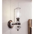 Wandlampe im Vintage-Design aus handbemaltem Eisen und Keramik - Pompeji Viadurini