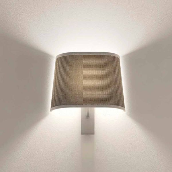 Design wandleuchte in metall silber oder weiß finish made in italy - jump