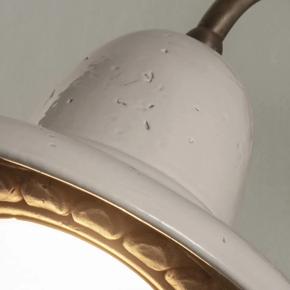 Außenwandleuchte aus Galestro und Metall handgefertigt in Italien - Toscot Spoleto Viadurini