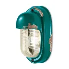 Wandleuchte aus handgefertigter Keramik und vertikalem Industrieeisen - Vintage Viadurini