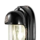 Wandleuchte aus handgefertigter Keramik und vertikalem Industrieeisen - Vintage Viadurini