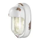 Wandleuchte aus handgefertigter Keramik und vertikalem Industrieeisen - Vintage Viadurini