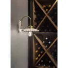 Plissierte, glänzende Keramikapplikation und handbemalte Kante – Laquila Viadurini